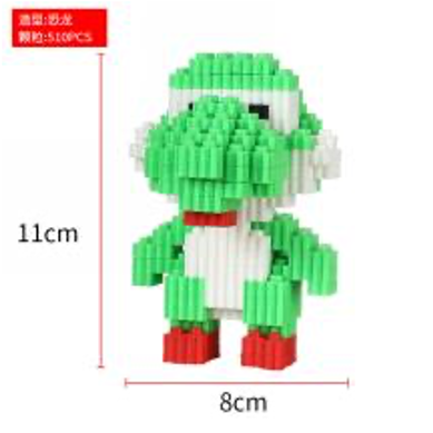 FIGURA ARMABLE DUZ – Yoshi Verde Pixelado